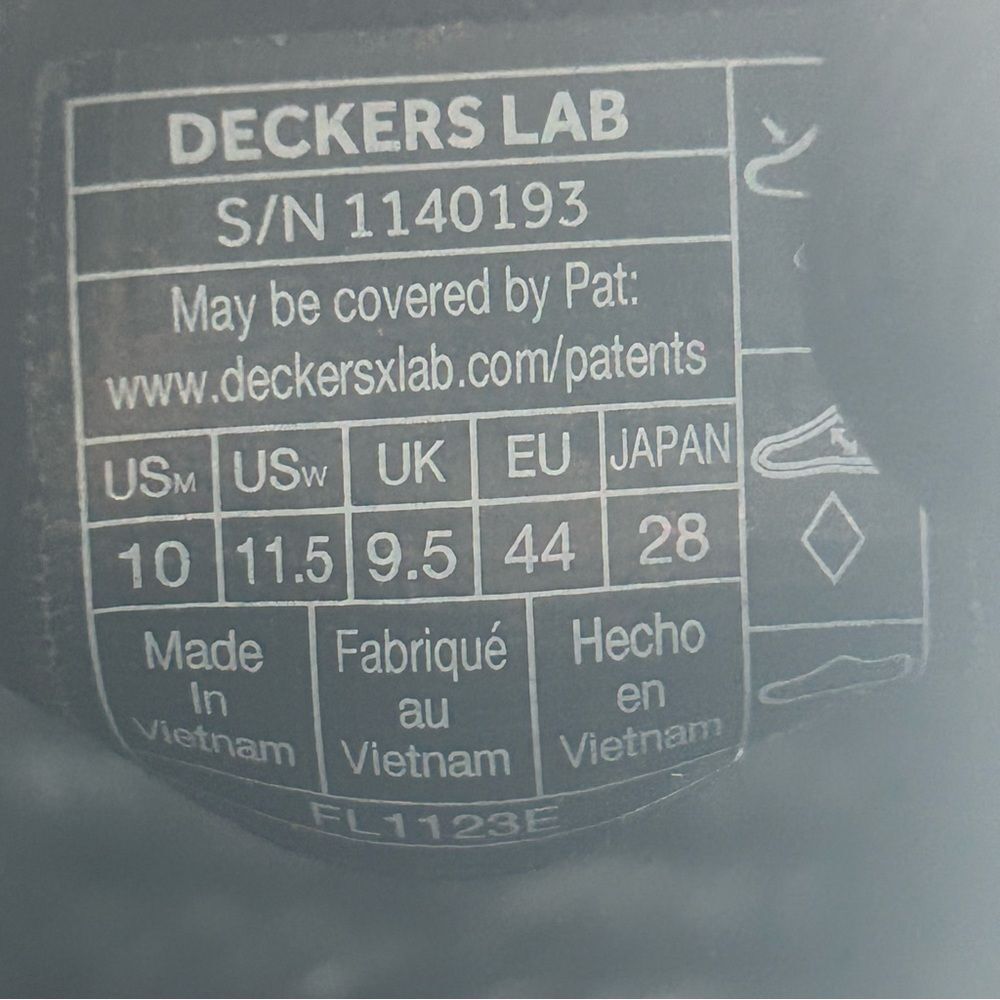 Deckers X Lab Baja X-Scape Black Sugarcane Shoes Size Men’s 10 Women’s 11.5 - Picture 8 of 8